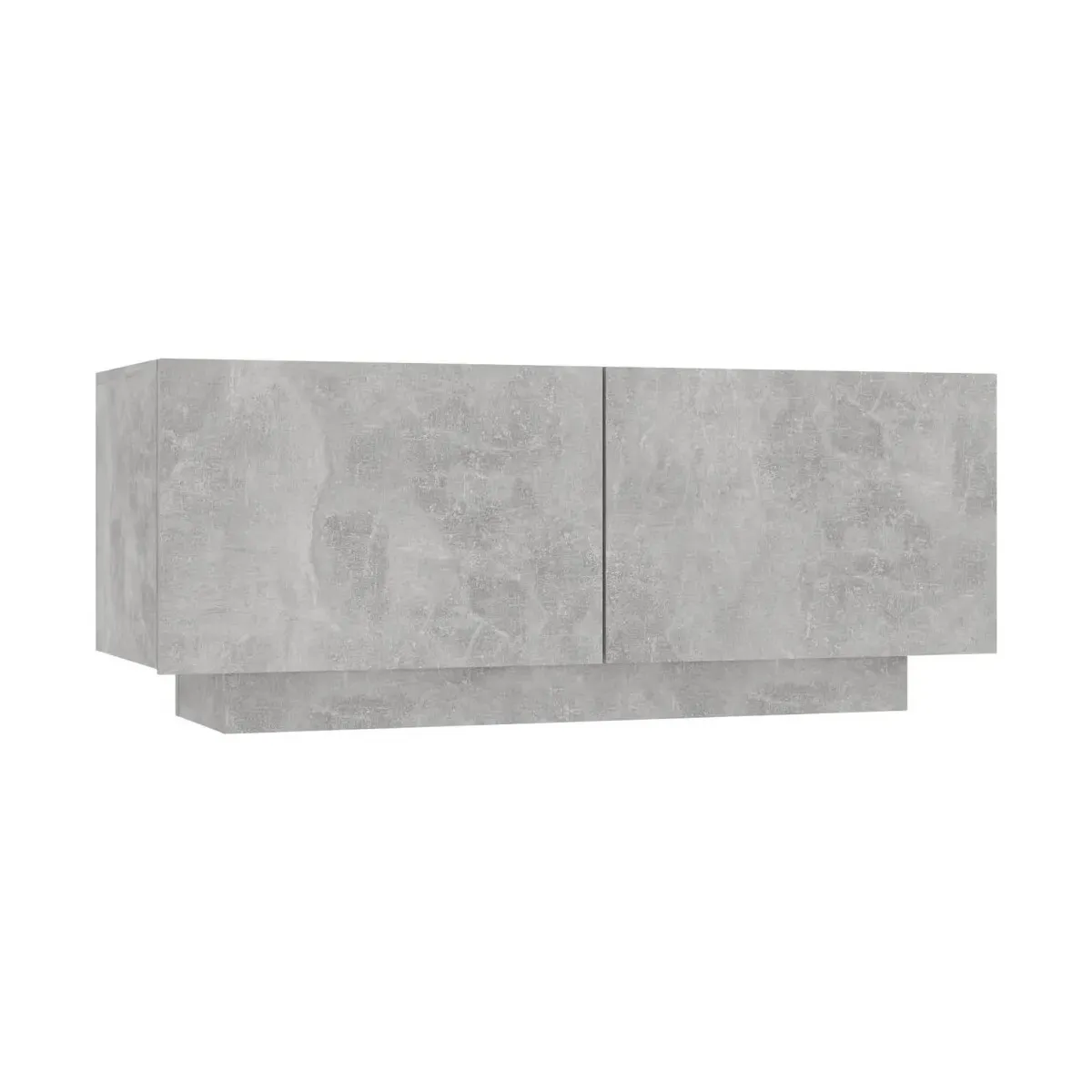 Mesita de noche madera de ingeniería gris hormigón 100x35x40