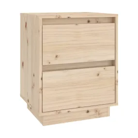 Mesita de noche madera maciza de pino 40x35x50 cm