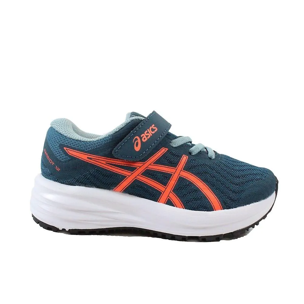 Niños Asics PATRIOT 12 CV | Azul magnético/Rojo amanecer | Zapatillas de running para niños