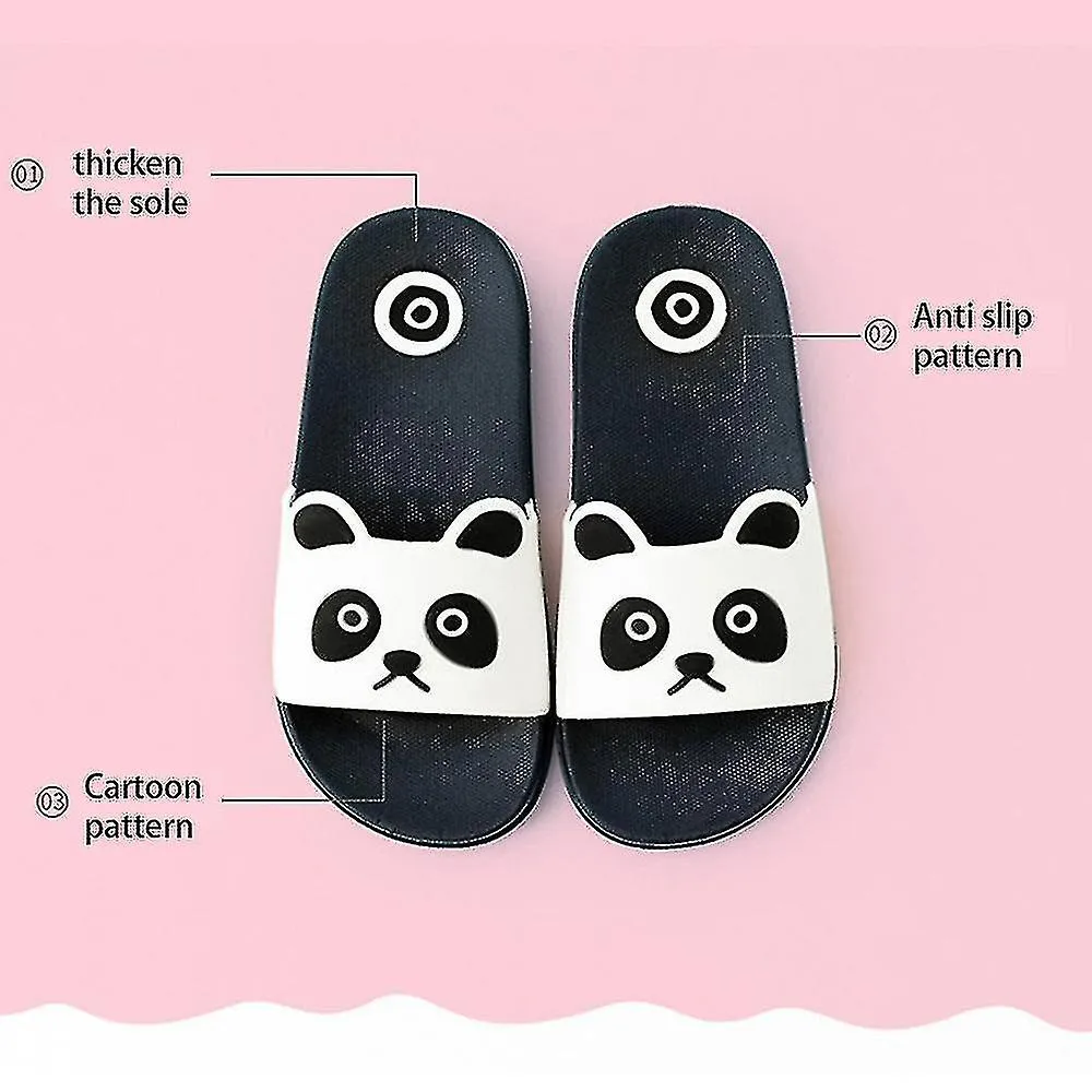 Niños Panda Slippers Cartoon Sliders Sandalias Niños Chicas Playa Zapatos de agua antideslizantes para la vida diaria Tw