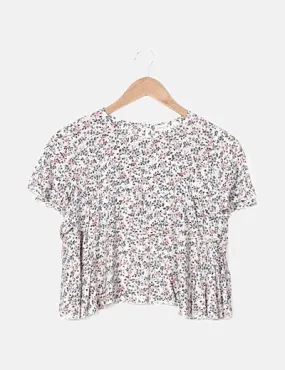 Olisgar Blusa blanca estampado floral