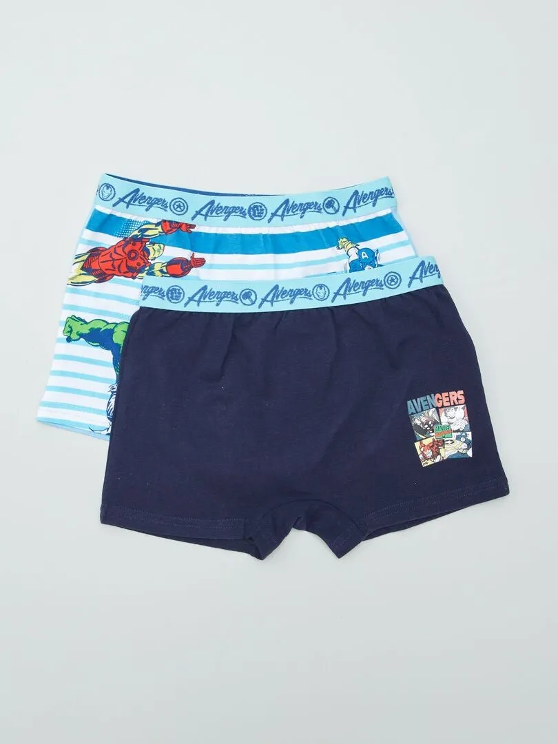 Pack de 2 boxers elásticos 'Los Vengadores' 'Marvel' - AZUL