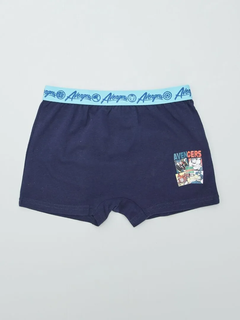 Pack de 2 boxers elásticos 'Los Vengadores' 'Marvel' - AZUL