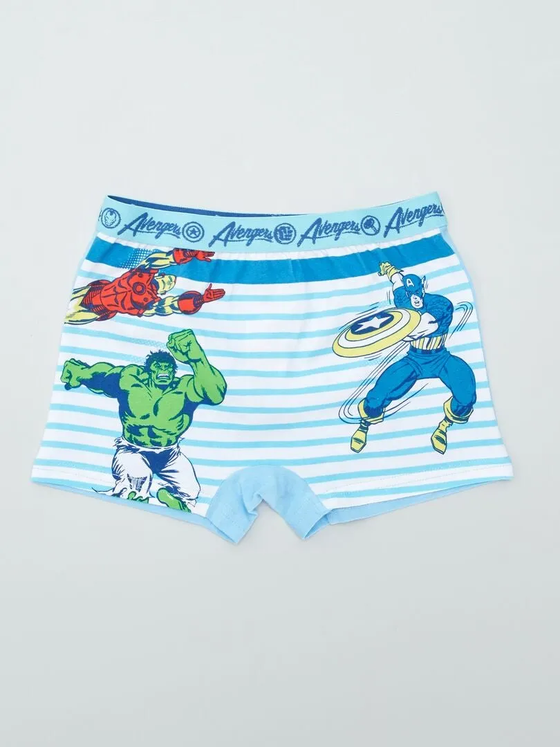 Pack de 2 boxers elásticos 'Los Vengadores' 'Marvel' - AZUL