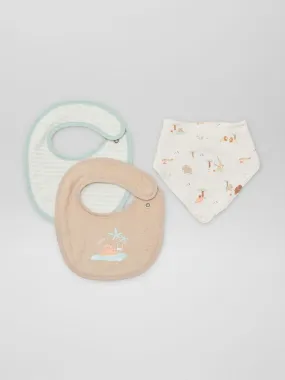 Pack de 3 baberos - BEIGE