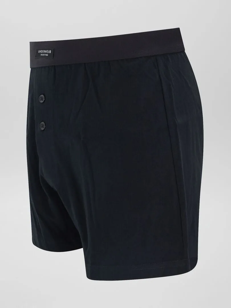 Pack de 3 boxers lisos - NEGRO