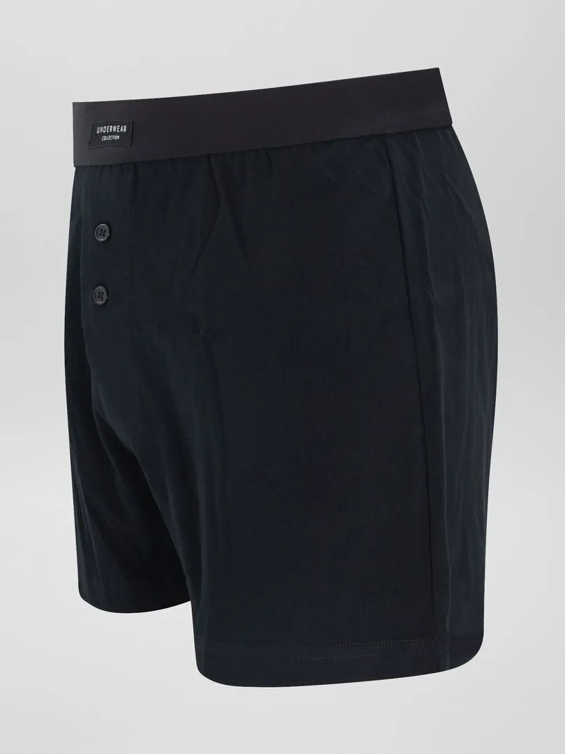 Pack de 3 boxers lisos - NEGRO