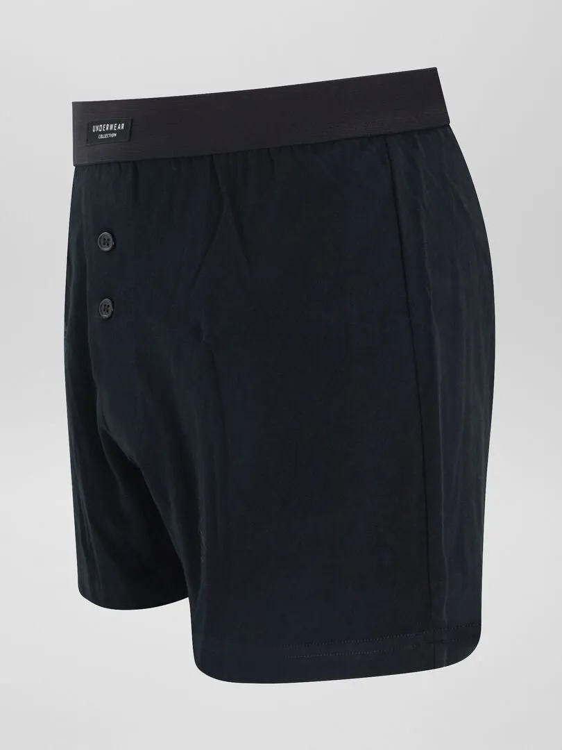 Pack de 3 boxers lisos - NEGRO