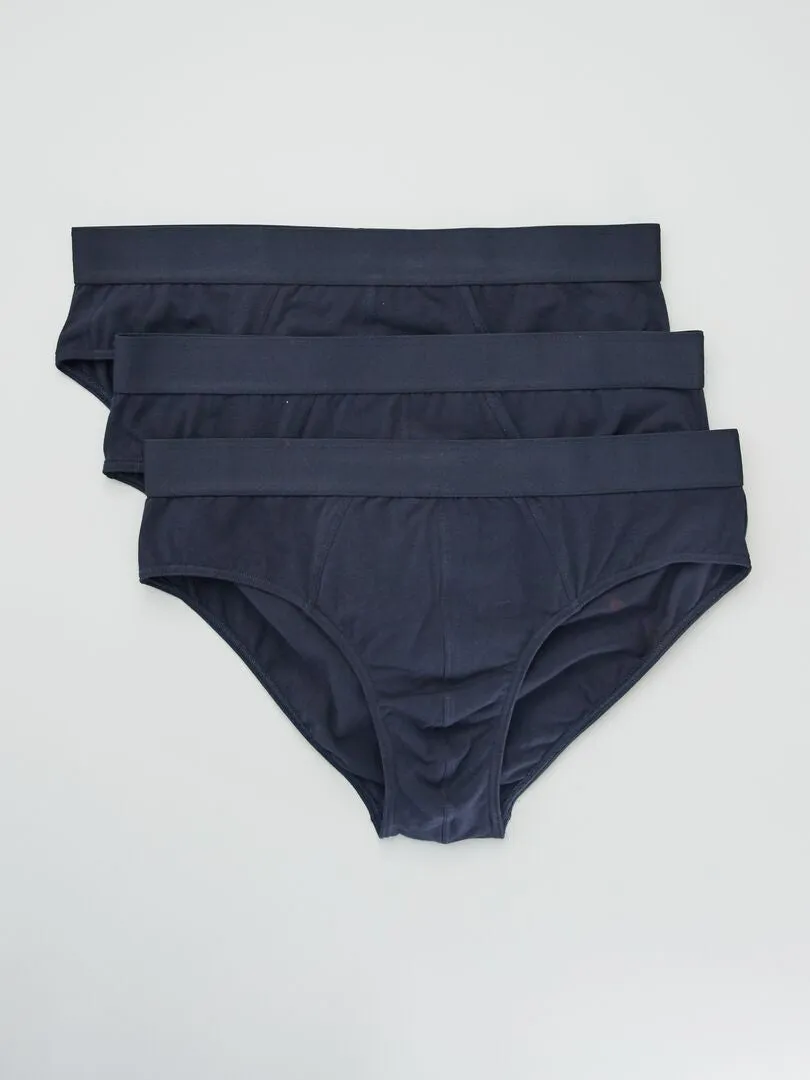 Pack de 3 slips lisos - AZUL