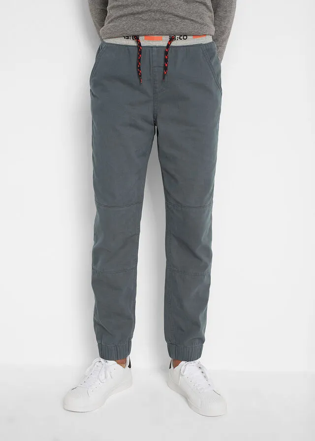 Pantalón térmico para niños de corte holgado Gris oscuro