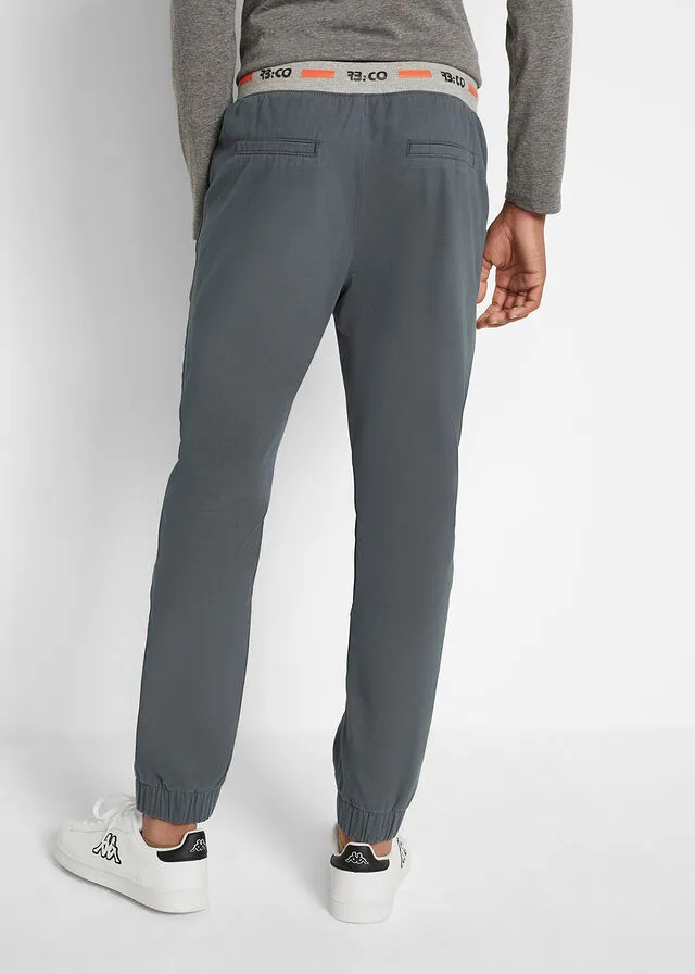 Pantalón térmico para niños de corte holgado Gris oscuro