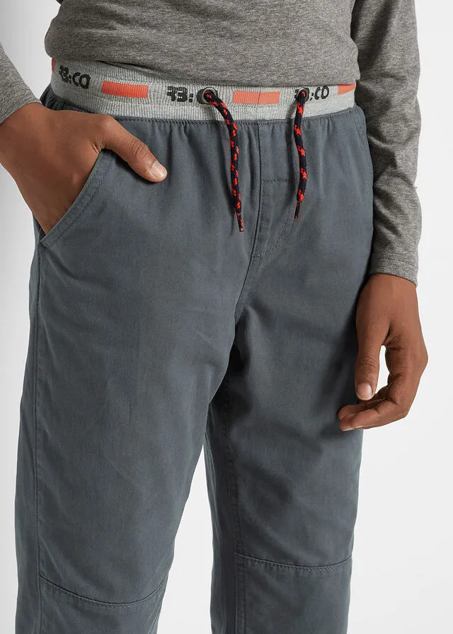 Pantalón térmico para niños de corte holgado Gris oscuro