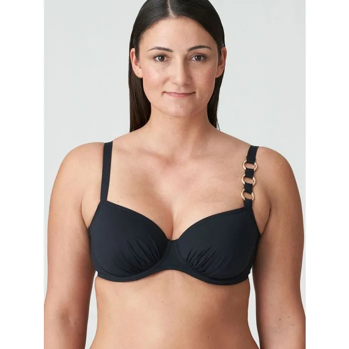 Parte de arriba bikini con aro Primadonna Swim Damietta con aros 4011610 Negro