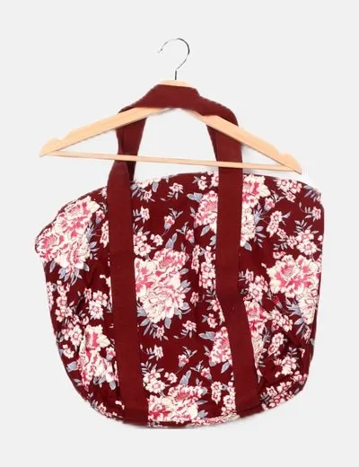 Petite Mendigote Bolso granate estampado floral