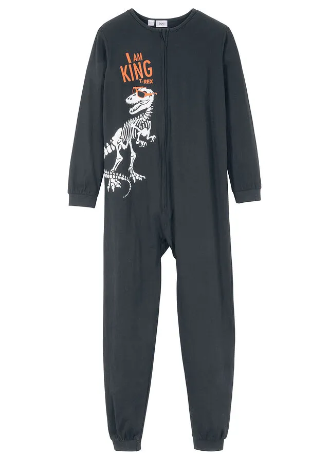 Pijama tipo mono para niños Negro