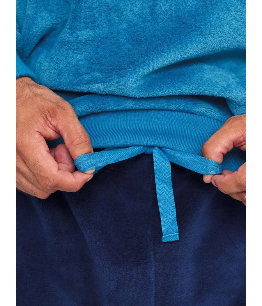 Pijama térmico hombre invierno Muidemi azul coralina