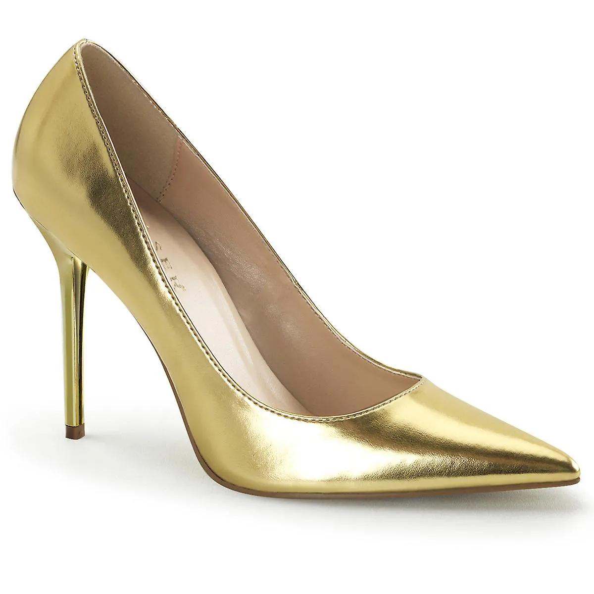 Pleaser zapatos de salón para mujer classique-20 gold met pu