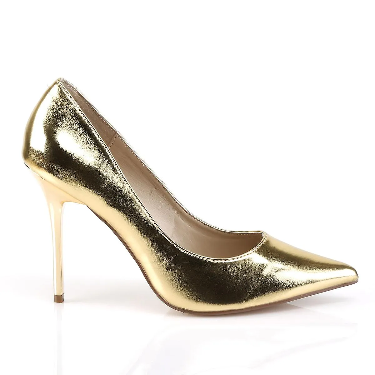 Pleaser zapatos de salón para mujer classique-20 gold met pu