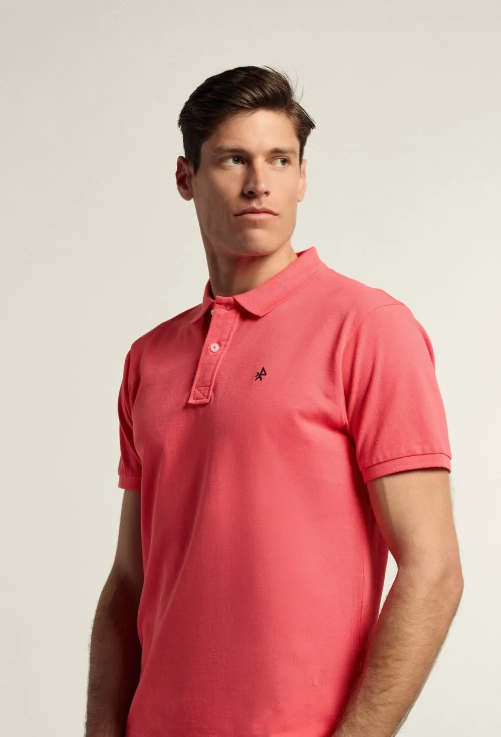 Polo clásico color coral