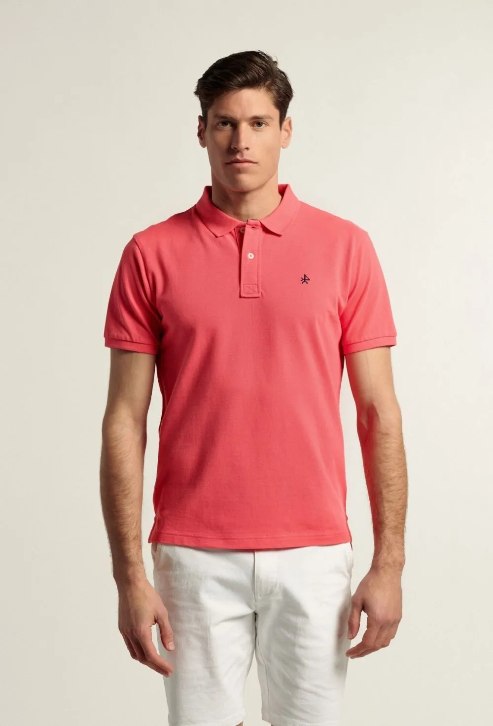 Polo clásico color coral