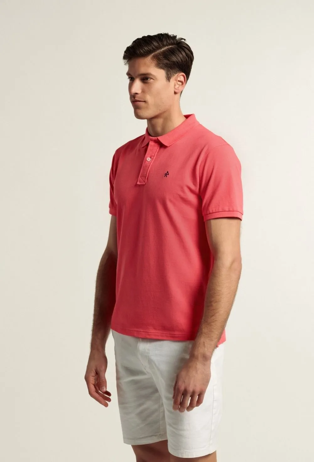 Polo clásico color coral