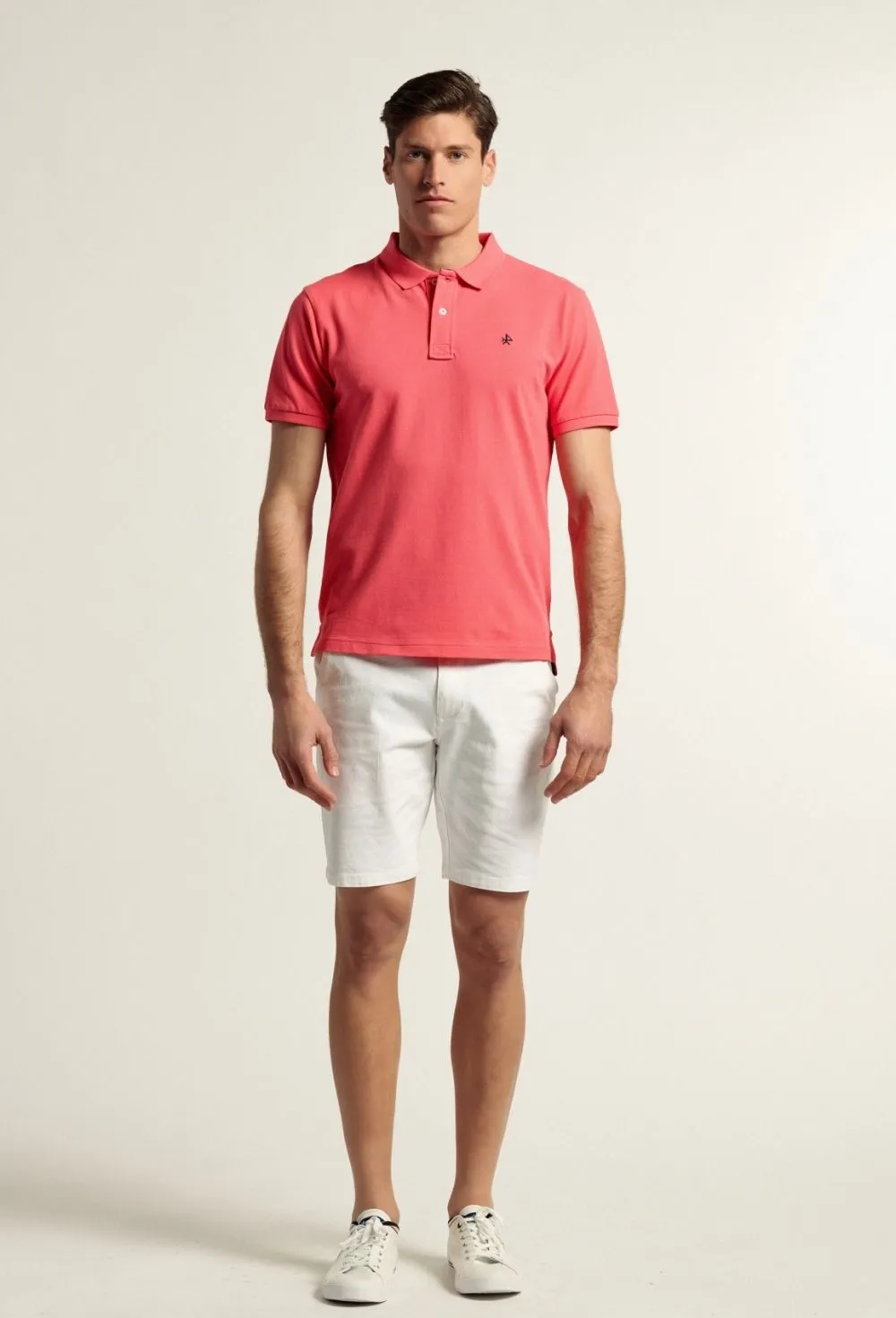 Polo clásico color coral