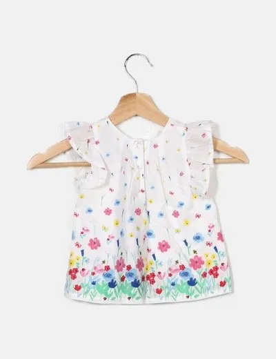 Primark Blusa blanca estampado floral