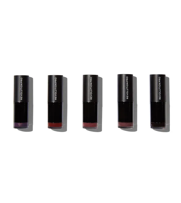 Revolution Pro - Colección de 5 Barra de labios - Matte Noir