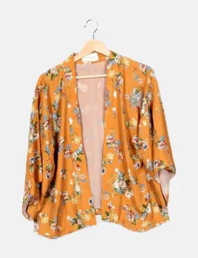 River Island Kimono mostaza estampado floral