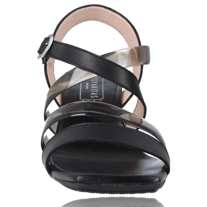 Sandalias con Tacón de Piel y Vinilo para Mujer de Hispanitas Nicola HV221815