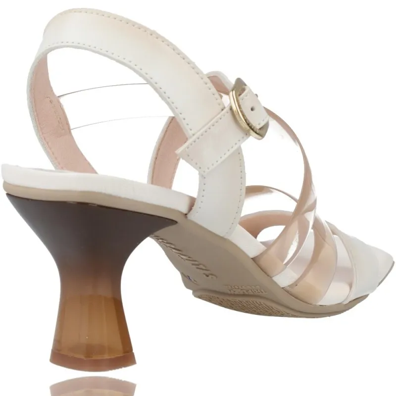 Sandalias con Tacón de Piel y Vinilo para Mujer de Hispanitas Nicola HV221815