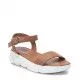 Sandalias plataformas Xti marrones con suela track