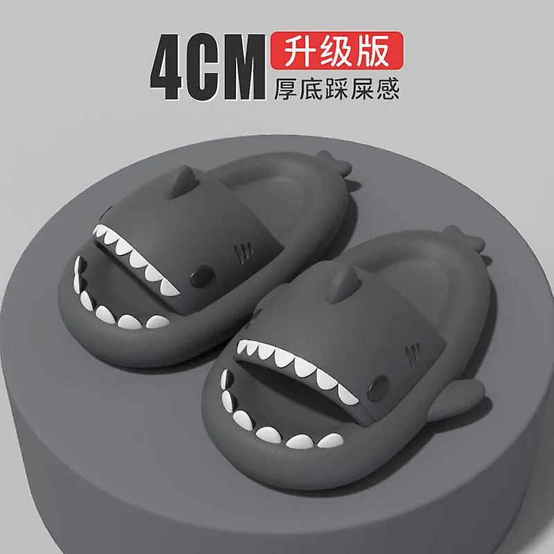 Shark Pareja Zapatillas Para Hombres Parejas Niños Niños Chanclas EVA Plataforma Al Aire Libre Dibujos Animados Antideslizantes 