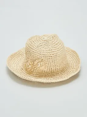 Sombrero de paja - BEIGE