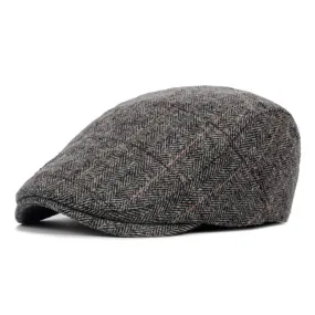 Sombreros planos de invierno para hombres Peaked Flat Hat Newsboy Caps