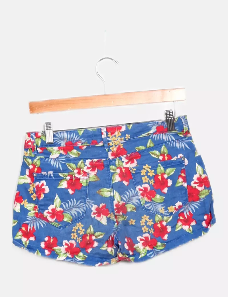 Springfield Short azul marino estampado floral