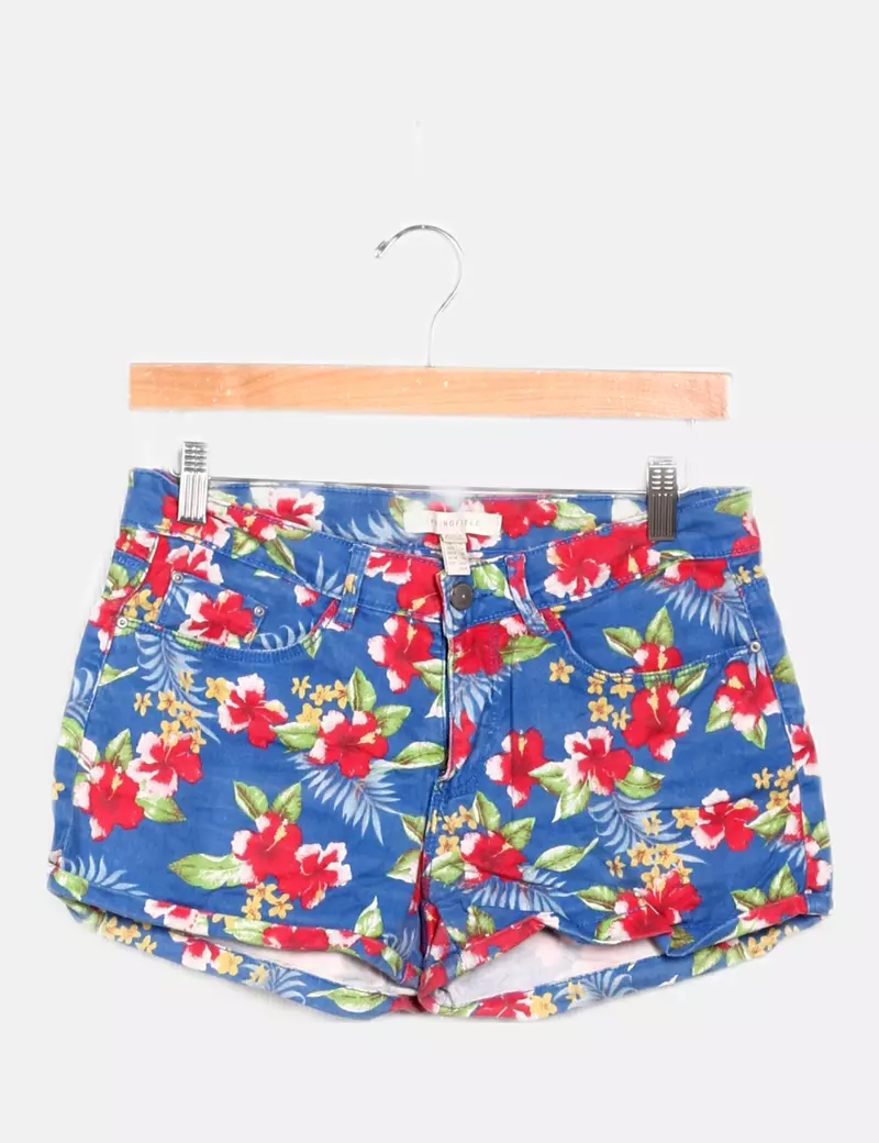 Springfield Short azul marino estampado floral