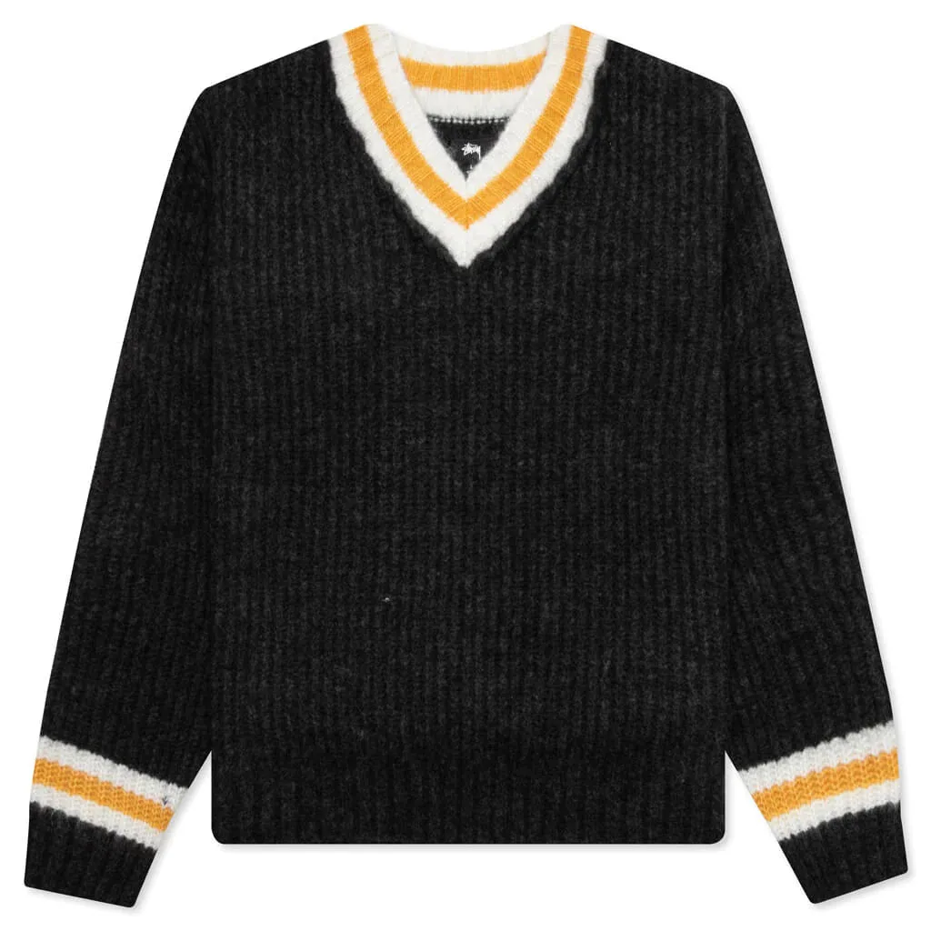 Stussy Mohair Tennis Sweater Charcoal