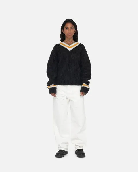 Stussy Mohair Tennis Sweater Charcoal