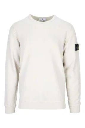 Sudadera blanca con logo lateral parche