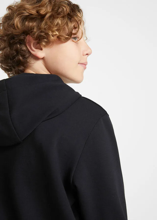 Sudadera con capucha para niños Negro estampado