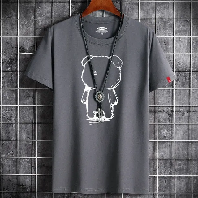 T-shirt Con Estampado De Oso Para Hombre