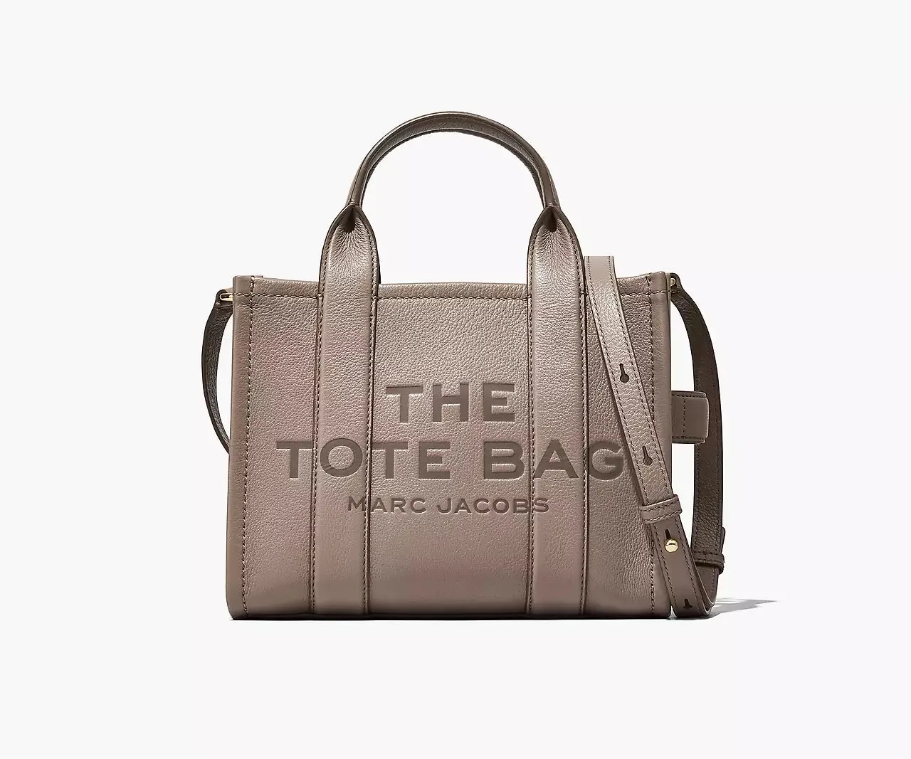 THE LEATHER TOTE BAG MEDIUM CEMENTO