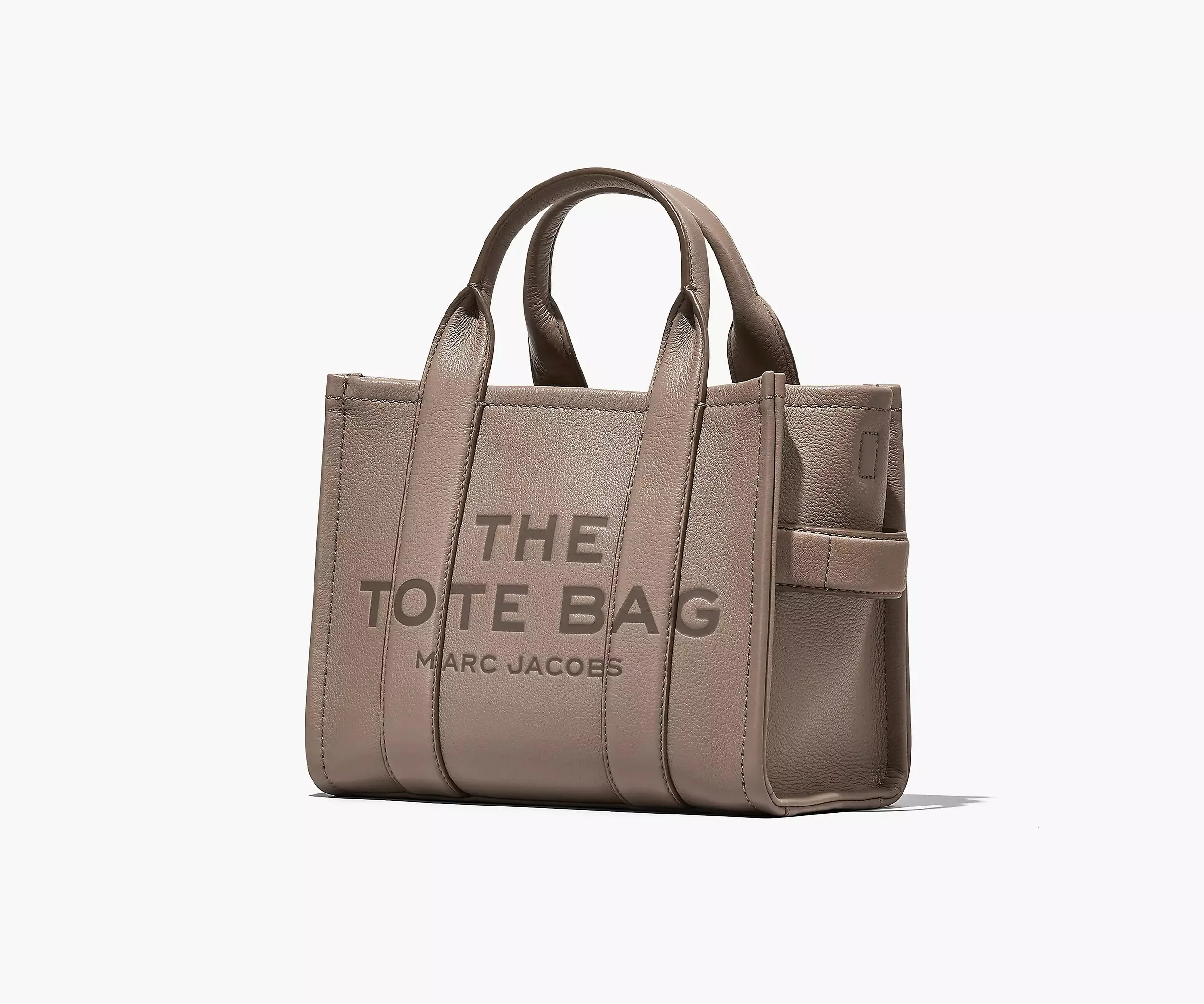 THE LEATHER TOTE BAG MEDIUM CEMENTO