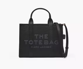 THE LEATHER TOTE BAG MEDIUM NEGRO