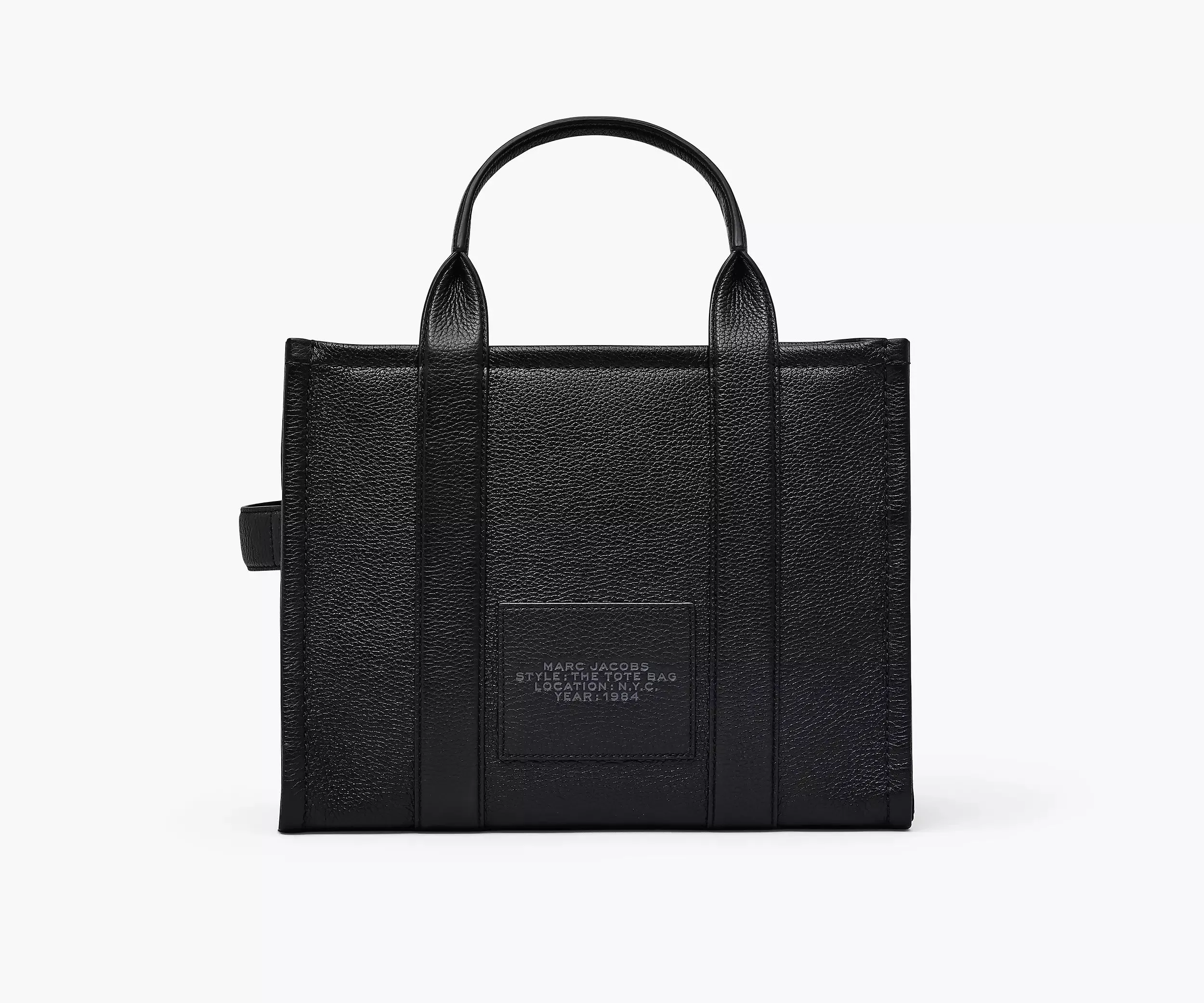 THE LEATHER TOTE BAG MEDIUM NEGRO