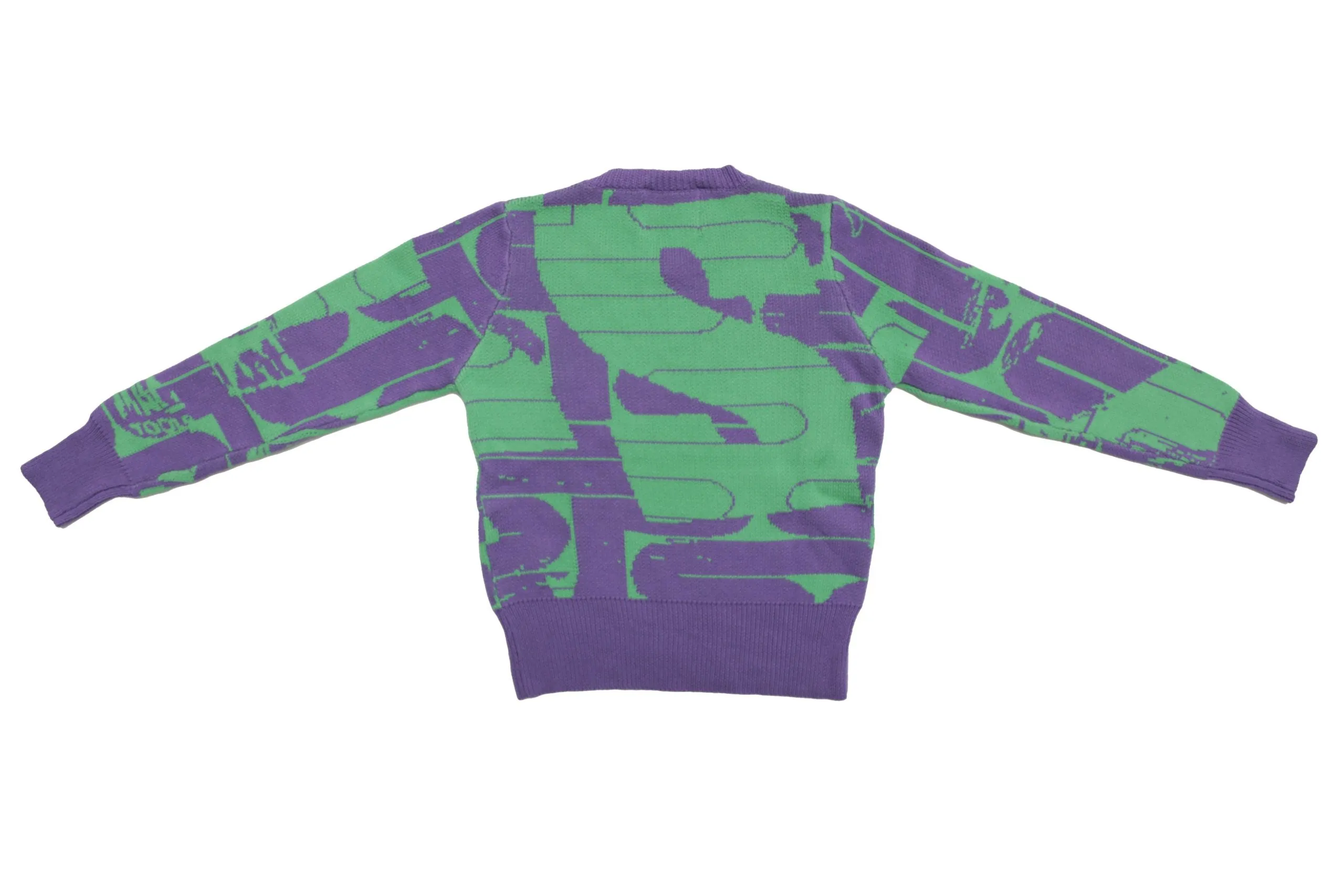 Tiempos Knit Sweater Lavandula and Fern Green