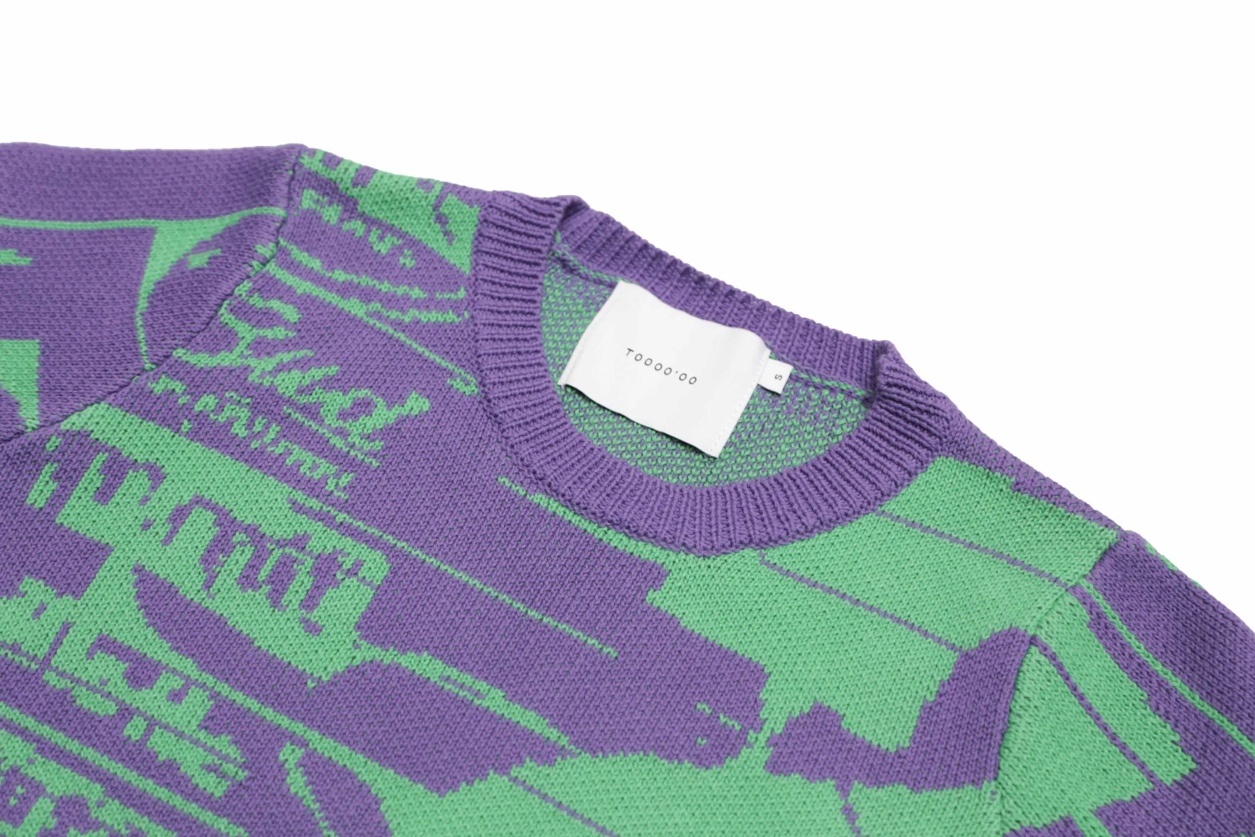 Tiempos Knit Sweater Lavandula and Fern Green