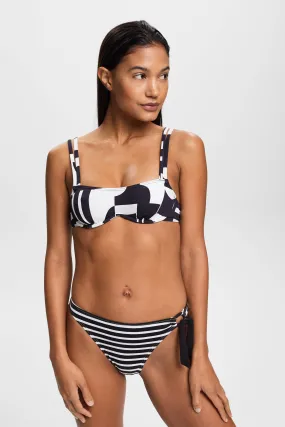 Top de bikini con aros y estampado retro