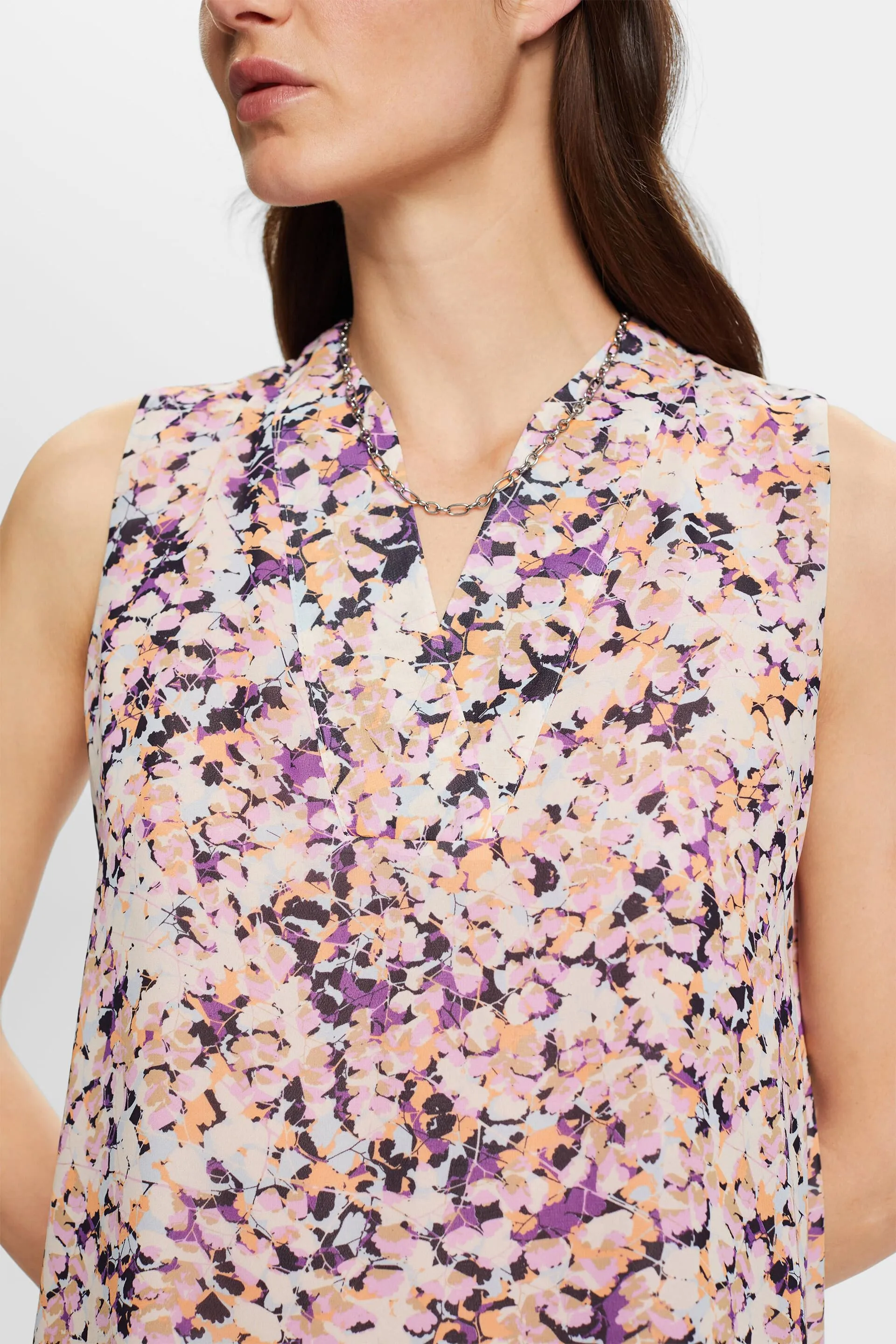 Top en crepé de gasa con estampado floral